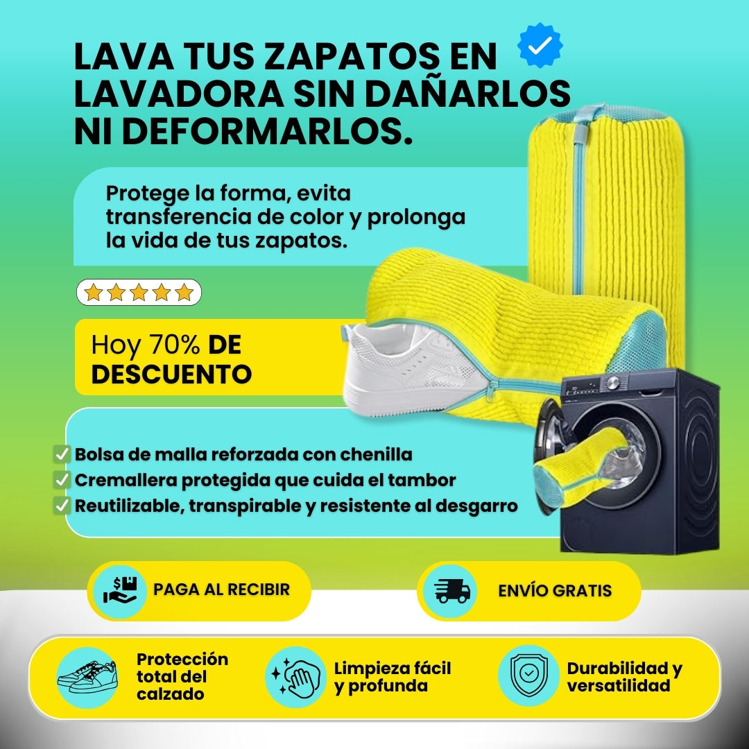 BOLSA PARA LAVAR ZAPATOS EN LAVADORA
